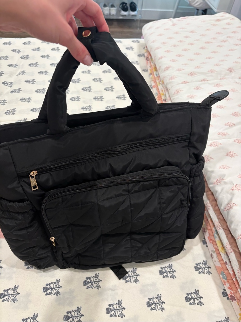 Cloud Island Black Diaper Bag